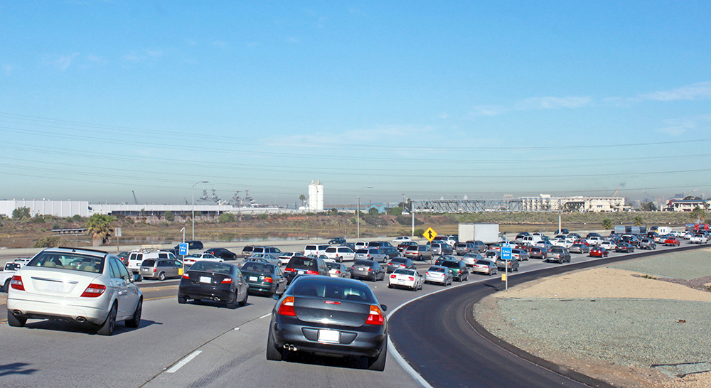 Traffic congestion on freeway