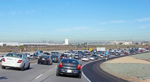 Traffic congestion on freeway