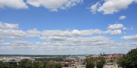 Clouds over downtown Kansas City skyline