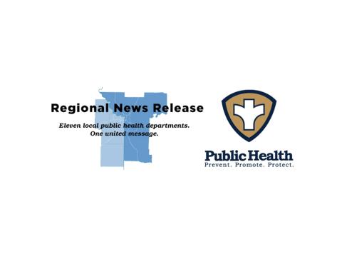 Regional public health map and health department logo