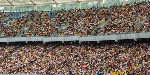 Large crowd in a stadium