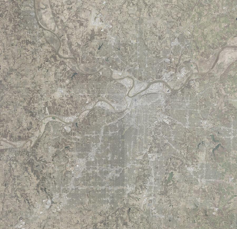 Aerial image of the Kansas City region