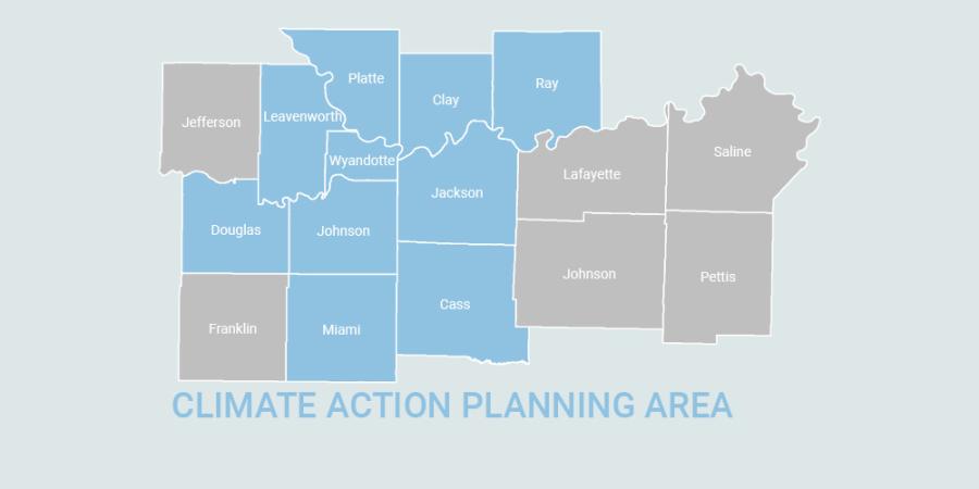 Climate Action Planning Area counties map