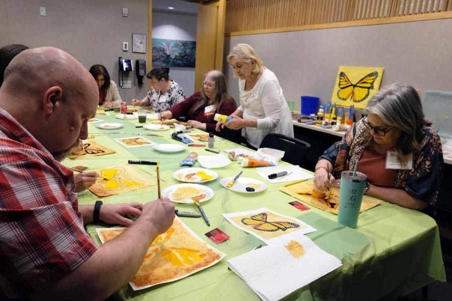 "Seniors Who Paint" workshop by Carolyn Caniglia.