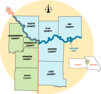 kansas city county map Marc Member Cities And Counties kansas city county map