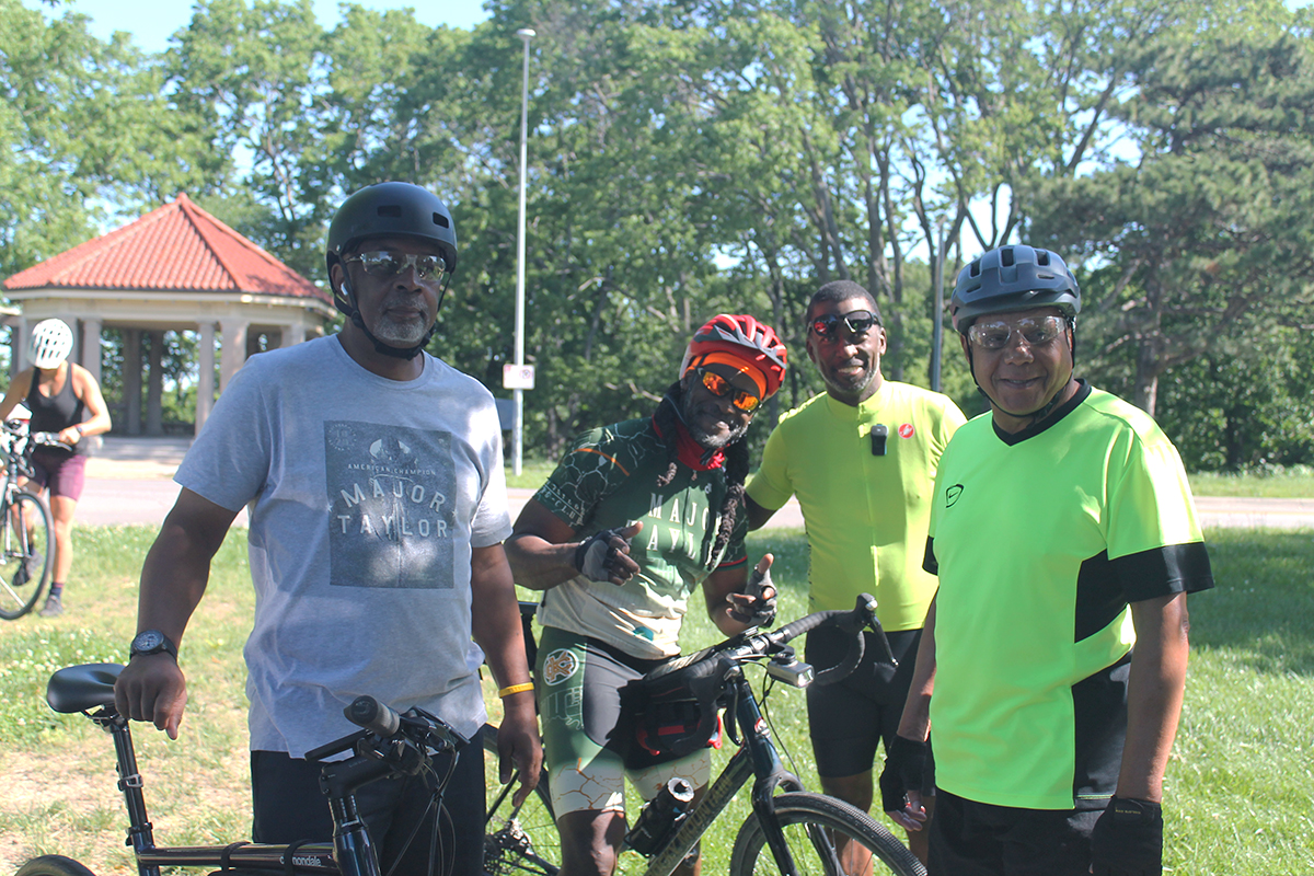 Participants in the Community Bike Ride