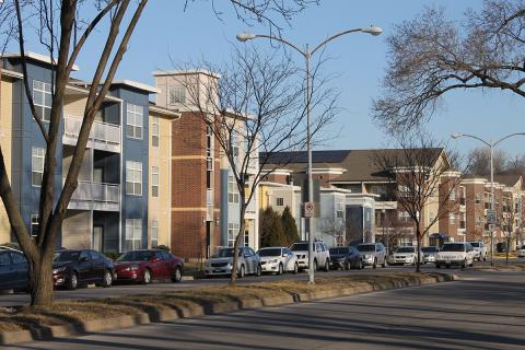 Neighborhood with dense housing options