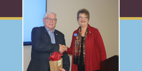 Board Chair Janee Hanzlick thanks Miami County Commissioner Rob Roberts for his service to the MARC Board of Directors.