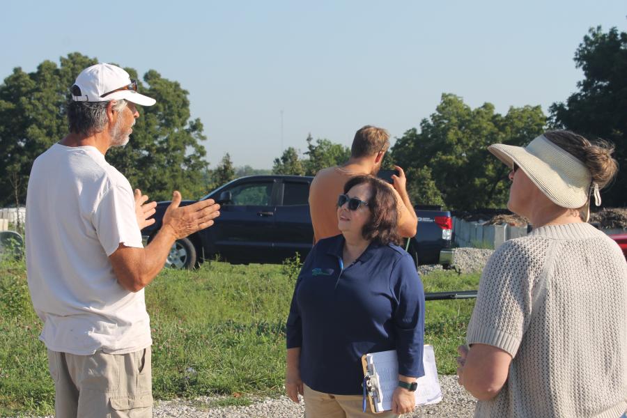 Delegation for KC Compost Tour meeting in a parking lot