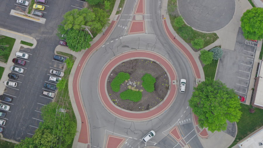 Roundabout aerial 