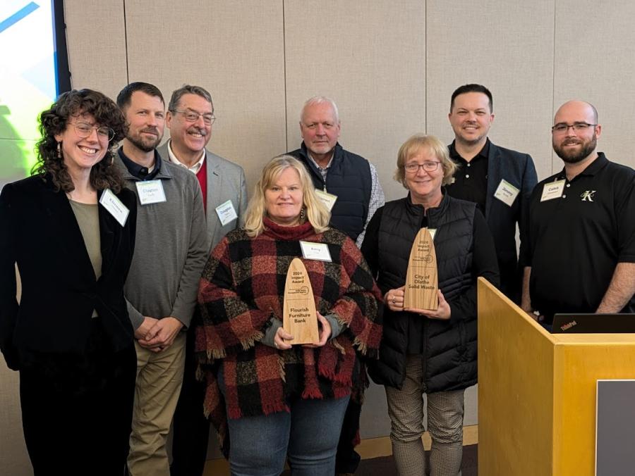 Awardees gather for photo at Solid Waste Management District Annual Luncheon and Awards